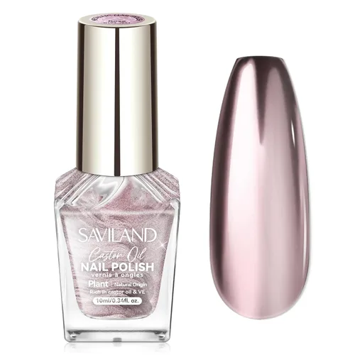 Miniatura 14 de SAVILAND Esmalte de uñas metálico dorado: esmalte de uñas espejo dorado de secado rápido, esmalte de uñas cromado regular, fácil de usar y quitar