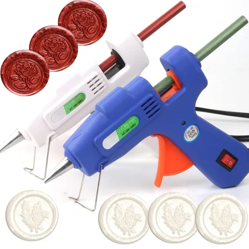 Miniatura 6 de 40 varillas de sellado de cera verde pino con pistola de pegamento de 0.28 pulgadas, juego de palos de sellado de cera de pistola de pegamento
