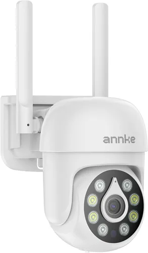 ANNKE Cámara inalámbrica para exteriores, panorámica e inclinación de 360°, cámara de 5MP para seguridad del hogar, seguimiento automático, audio de