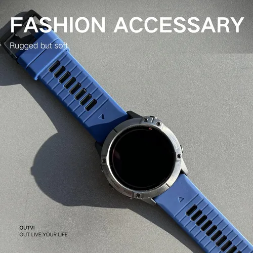 Miniatura 14 de Correa de reloj de 1.024 in para Garmin Fenix 7x Sapphire Solar Fenix 6x Pro Solar Fenix 5x 3 horas de liberación rápida de ajuste de silicona