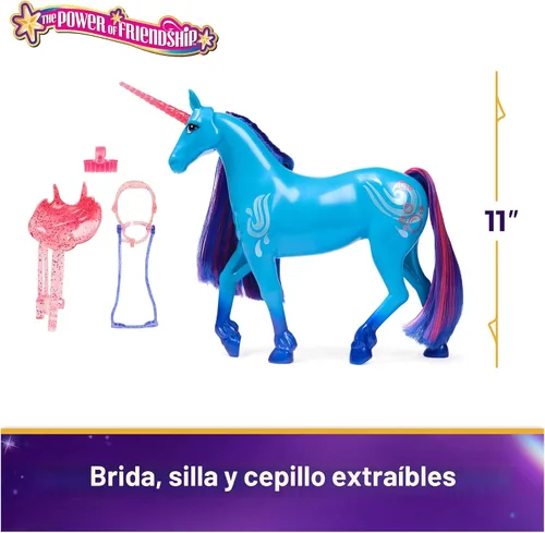 Miniatura 2 de Unicorn Academy, Power of Friendship River con silla de montar y brida translúcidas, 11 pulgadas, muñecas y juguetes de unicornio, regalos y Río