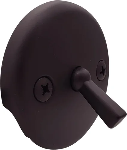 Miniatura 4 de Westbrass R92-12 - Juego de molduras para bañera de palanca de viaje de 3-1/8 pulgadas con placa frontal de desbordamiento de 2 agujeros, bronce Oil