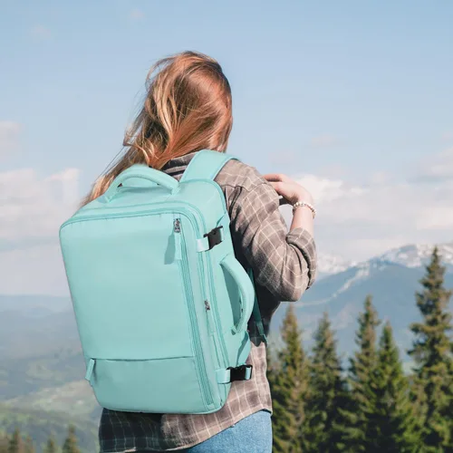 Miniatura 83 de Mochila de Viaje Snoffic para Mujer, Negro, 17 pulg.