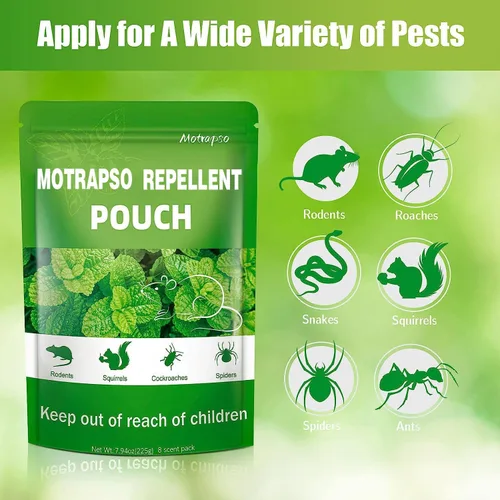 Miniatura 5 de Paquete de 12 bolsas repelentes de ratones, aceite de menta para repeler ratones y ratas, disuasorio de ratones, repelente de ratas, aceites