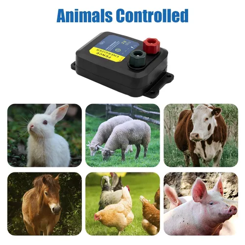 Miniatura 4 de Cargador de cerca eléctrica PE2 – 0.10 Joule, Cargador de cerca eléctrica enchufable de 2 millas/8 acres, para perros, ganado, ardillas, corrales