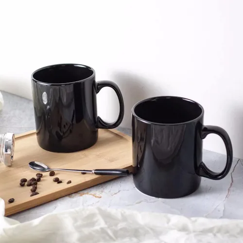 Miniatura 6 de BYCNZB Juego de 2 tazas de café de cerámica súper grandes de 30 onzas (negro)