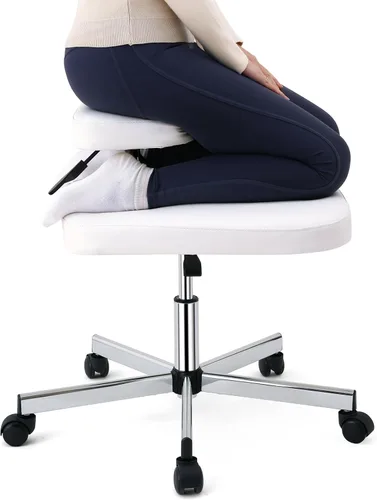 Silla de meditación ergonómica con patas cruzadas, silla para TDAH con ruedas, silla arrodillada para oficina y hogar, sillas de TDAH para adultos