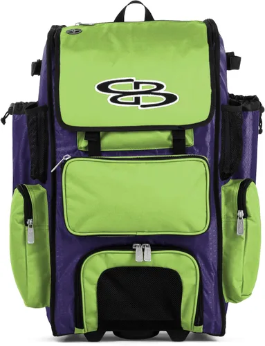 Miniatura 48 de Boombah Rolling Superpack - Bolsa para equipo de béisbol/sóftbol, varios colores, mango telescópico y capacidad para 4 murciélagos, versión