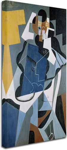 Miniatura 2 de Trademark Fine Art Figura de una mujer 1917 obra de arte de Juan Gris, 10 x 19 pulgadas