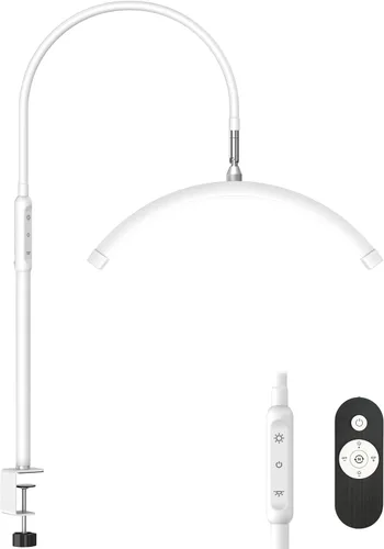Miniatura 8 de Mznoo Luz Media Luna con Abrazadera, Lámpara de Mesa LED para Manicura, Lámpara de Escritorio para Uñas, Extensiones de Pestañas, Cuidado de la Piel