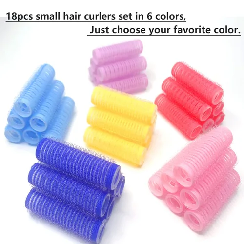 Miniatura 6 de 18 rizadores de pelo pequeños con autoagarre, sin calor, rizadores de peluquería, rizadores de peluquería para bricolaje, rizadores de pelo rizados