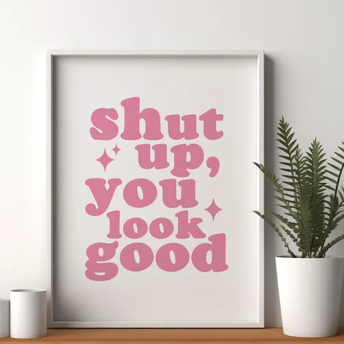 Miniatura 4 de Regalo del día de San Valentín para ella o mejor amiga, impresión artística de pared rosa, póster femenino de amor propio, decoración de dormitorio