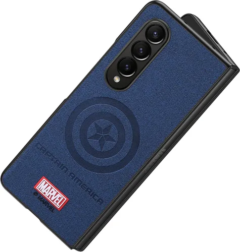 Miniatura 2 de IRON SPIDER Funda para Samsung Galaxy Z Fold 3 5G, con personaje de superhéroe compatible con Galaxy Z Fold 3 5G, funda de piel azul