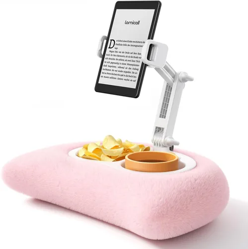 Miniatura 8 de Lamicall Soporte de almohada para tablet Kindle – [Brazo ajustable de 360°] [Suave y lavable] Soporte para iPad de regazo para iPad, accesorios