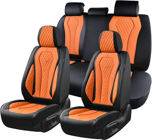 Miniatura 43 de Coverado Fundas de Asiento, Fundas de Asiento de Coche para Asientos Delanteros, Funda de Asiento de Coche Roja, Fundas de Asiento de Coche Rojo