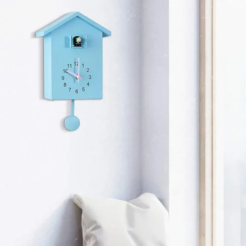 Miniatura 3 de Reloj de cuco moderno, diseño inspirado en canción de pájaros, reloj de pared para sala de estar, dormitorio de niños, cocina, oficina, decoración