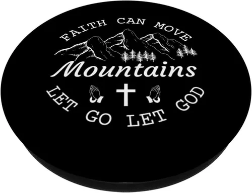 Miniatura 2 de Faith Can Move Mountains Let Go Let God PopSockets intercambiables PopGrip