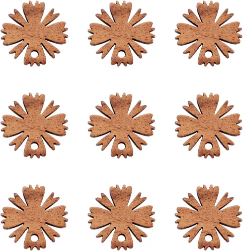 Miniatura 28 de FASHEWELRY 32 piezas de pendientes de madera para pendientes de madera de 0.59 pulgadas (0.591 in) pendientes de madera redondos planos en blanco