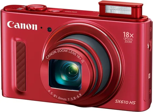 Cámara digital SX610, de la marca Canon Rojo