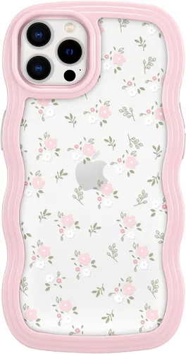 Miniatura 20 de ZCDAYE Funda compatible con iPhone 11, diseño floral estético, bonita funda rizada y ondulada para mujeres y niñas, funda de TPU suave a prueba