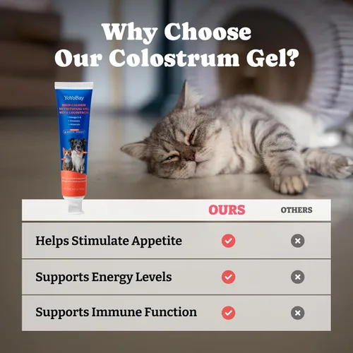 Miniatura 4 de Gel nutricional de calostro bovino para perros y gatos - Suplemento alto en calorías para perros y gatos, apoya el apetito por los gatos, apoyo