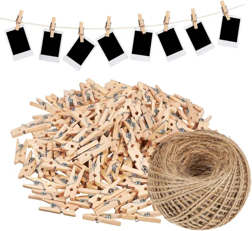 1 rollo de clip de cordel, regalos hechos a mano, cuerda de yute para manualidades, cuerda de yute para manualidades, cuerda de yute con clips,