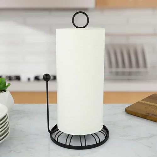 Miniatura 5 de Spectrum Contempo - Soporte para toallas de papel (negro) – Organización de almacenamiento para encimera de cocina, mesa, despensa, lavandería