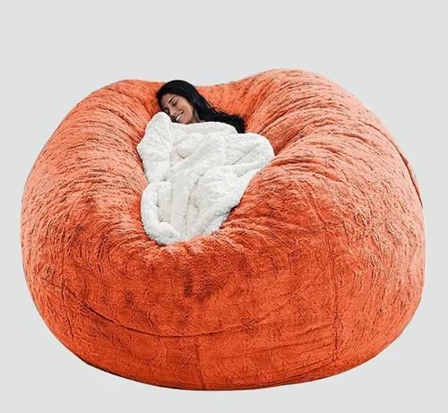 Miniatura 4 de Funda para puf de gran tamaño, muebles de sala de estar, de microfibra suave y lavable para adultos, funda exterior para sofá cama, funda