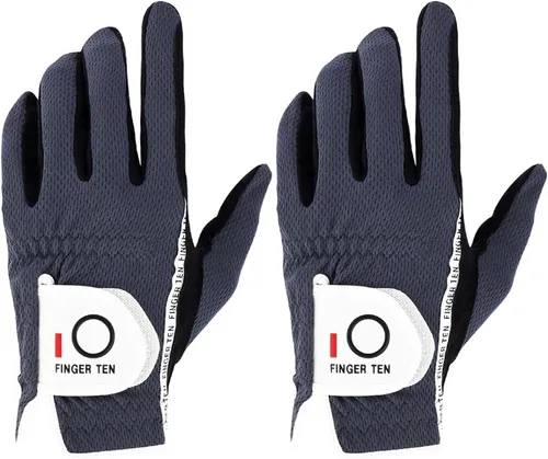 Miniatura 16 de FINGER TEN Guantes de golf para hombre para golfista diestro o zurdo, agarre para lluvia, valor 2 unidades, guante de golf para mano izquierda
