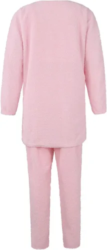 Miniatura 4 de RMXEi - Traje de pijama de 2 piezas para mujer, estilo casual, color liso, con cordón