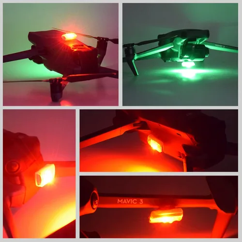 Miniatura 8 de HeiyRC Mini Drone Strobe Light - LED superbrillantes para DJI Air 3S/Neo/Avata 2/Mini 4K/3 Pro/4 Pro/2S/Mavic 3/Mavic 2/SE Drone Night Flight Anti