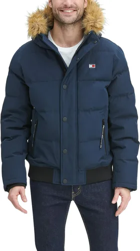 Miniatura 5 de Tommy Hilfiger Chaqueta Bomber de Esnórquel Acolchada de Tela Ártica para Hombre (Estándar y Tallas Grandes)