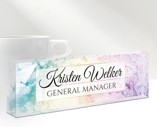 Miniatura 42 de Placa de Nombre Personalizada para Escritorio, Placas de Nombre Personalizadas para Escritorios, Placa de Nombre Personalizada de Acrílico
