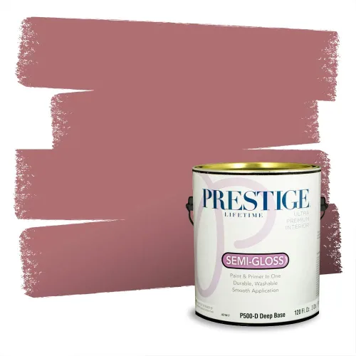 Miniatura 42 de Prestige Paints Pintura exterior e imprimación en uno, 1 galón, plano, coincidencia comparable de Valspar* Amber Rose*