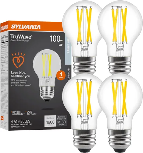 Miniatura 9 de Ledvance Sylvania - Bombilla LED Truwave Serie Natural, equivalente a 60 W, eficiente 8 W A19, base media, regulable, 800 lúmenes, 2700 K, blanco 60
