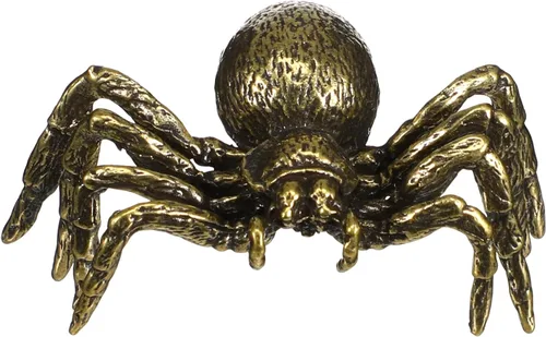 TOYANDONA Decoración del hogar, decoración del hogar, figura de araña de latón, estatua de Feng Shui, escultura de animales, riqueza, buena suerte,