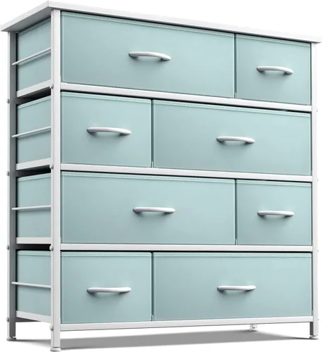 Sorbus Cómoda con 8 cajones – Cómoda de almacenamiento de muebles para niños, adolescentes, dormitorio, guardería, sala de juegos, ropa, juguetes,