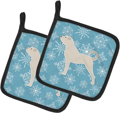 Miniatura 247 de Caroline's Treasures BB3567PTHD - Juego de soportes para ollas de cocina resistentes al calor, almohadillas calientes para cocinar, hornear, Copo