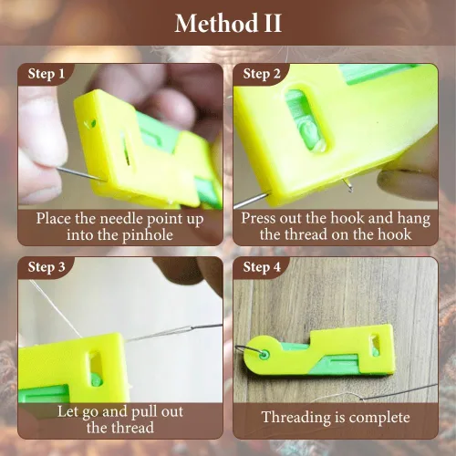 Miniatura 5 de Ayuda de Enhebrado Automático Enhebrador de Agujas, Mini Enhebradores de Agujas de Máquina de Coser Manual, Enhebrador de Agujas de Costura a Mano 1