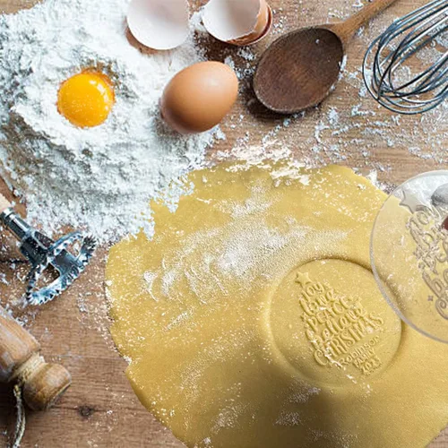 Miniatura 4 de Sello de galletas personalizado con diseño en relieve 3D, molde acrílico personalizado para galletas navideñas con asa para decoración de hornear