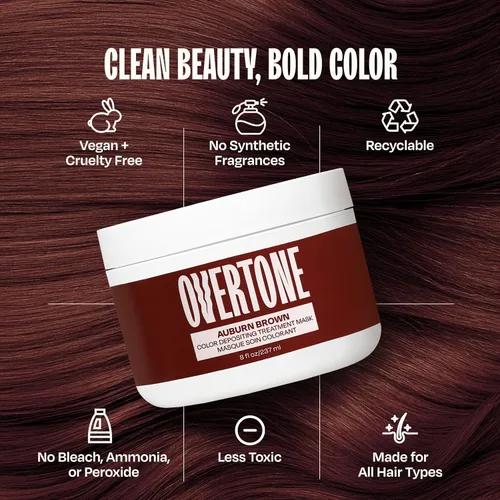 Miniatura 3 de Overtone Color Depositing - Acondicionador de tinte semipermanente para el cabello, 8 onzas para cabello natural y teñido con color, manteca