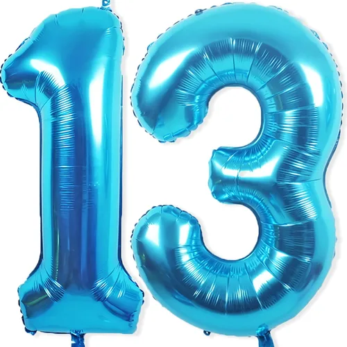 Miniatura 11 de Globos gigantes de papel aluminio azul del número 20 de 40 pulgadas, globos gigantes de helio número 20 para niños y niñas, decoraciones de azul