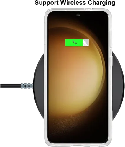 Miniatura 9 de Unov Funda compatible con Galaxy S23 transparente con diseño de TPU suave, absorción de golpes, patrón delgado en relieve protector de 6.1 pulgadas