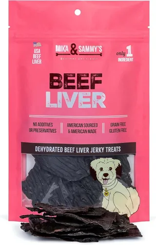 Mika & Sammy's Gourmet - Golosinas para perros de hígado de res hechas en los Estados Unidos (Hígado de res de 12 onzas)
