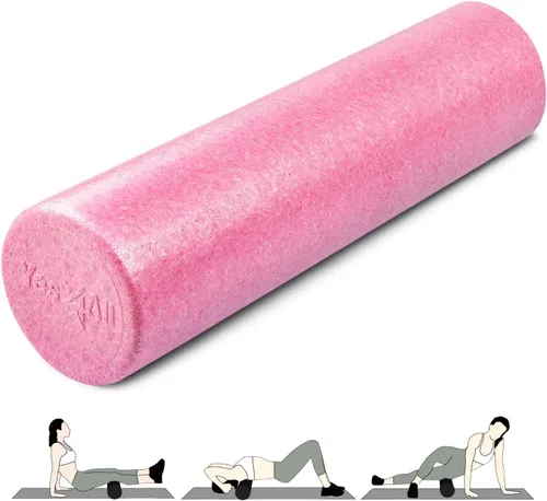 Miniatura 8 de Yes4All Rodillo de espuma EPP de alta densidad con respaldo redondo, rodillo de espuma de ejercicio para yoga, pilates y estiramientos, 12, 18, 24