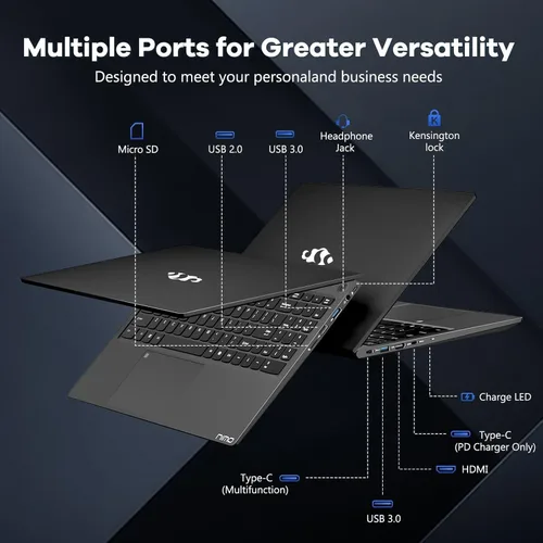 Miniatura 5 de NIMO Portátil FHD IPS de 15.6 pulgadas, i5-12450H de 8 núcleos (Beats i7-11800H), 16 GB RAM 1 TB SSD, teclado retroiluminado, huella digital