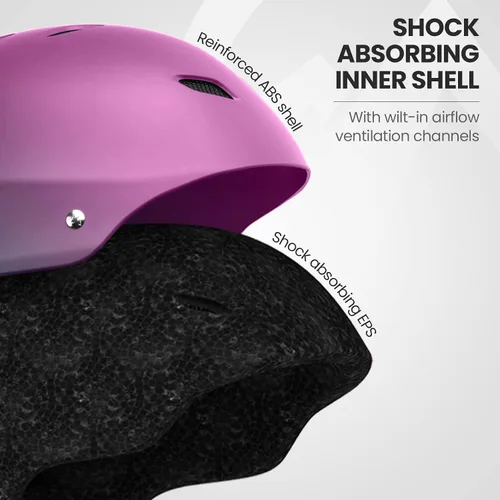 Miniatura 3 de OutdoorMaster Kelvin - Casco de esquí y snowboard para hombres, mujeres y jóvenes Gradiente morado y azul.
