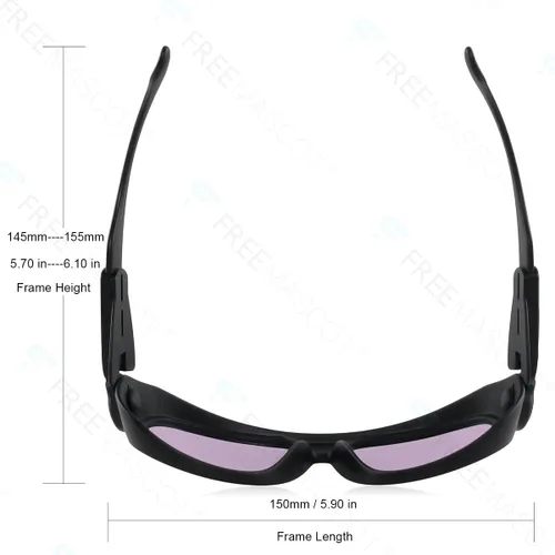 Miniatura 3 de FreeMascot OD 5+ 190nm-380nm/750nm-860nm longitud de onda violeta y láser infrarrojo gafas de seguridad