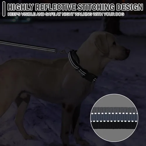 Miniatura 3 de Martingale - Juego de collar y correa para perro, para caminar, jugar, entrenar, collares reflectantes ajustables con correa para perros pequeños