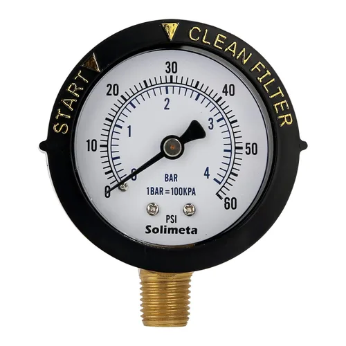Medidor de presión de filtro de arranque y limpieza de 2", manómetro de presión de agua, medidor de presión de filtro de piscina, medidor de